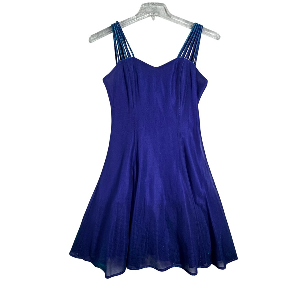 All That‎ Jazz Dress Party Date Night Cocktail Evening Iridescent Blue Size 4